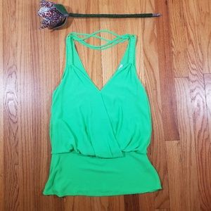 Lime green Naked Zebra top Sz S